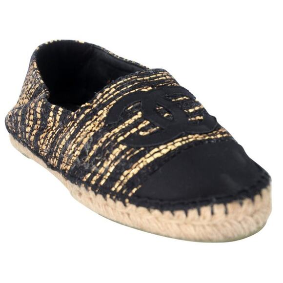 Chanel Espadrille 38 Tweed Canvas Flats CC-S0207P-C001 - Picture 7 of 12